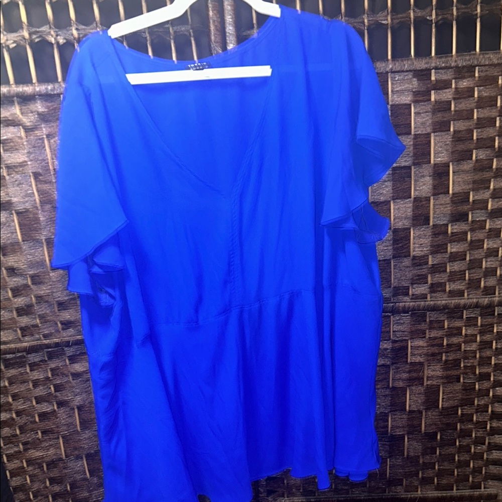 Torrid Blue Boxy Oversized Blouse